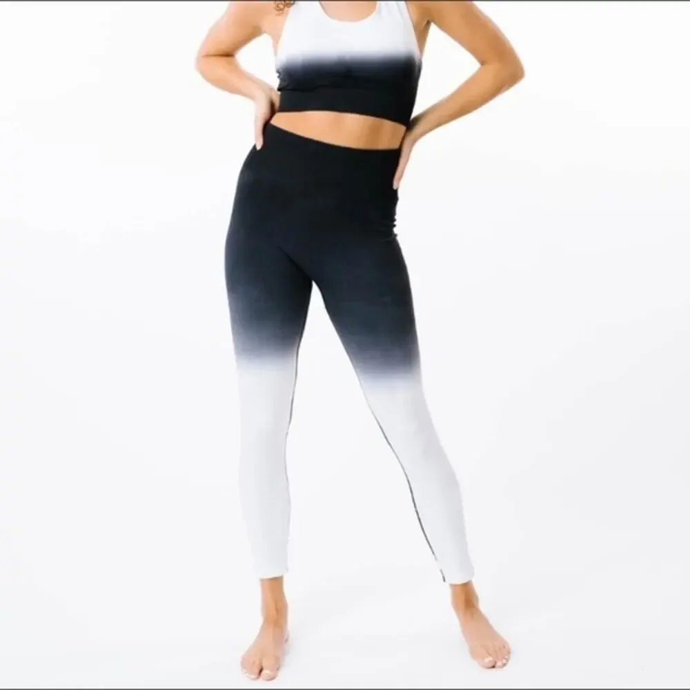 ZYIA Active High Waist 7/8 Leggings Women's Size Medium High‎ Waist Ombre Gym